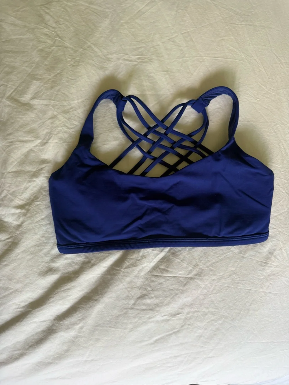 Lululemon Blue Strappy-Back Free To Be Bra
